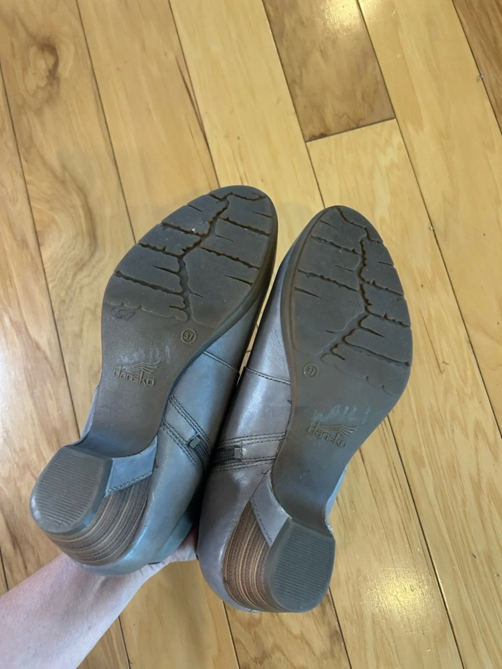 Dansko Darbie Women's Taupe Leather Ankle Booties with Buckle - Picture 7 of 11